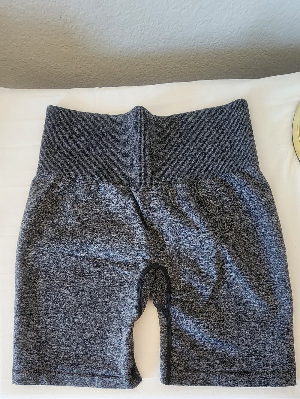 Yondit High-Waist Heathered Grey Shorts